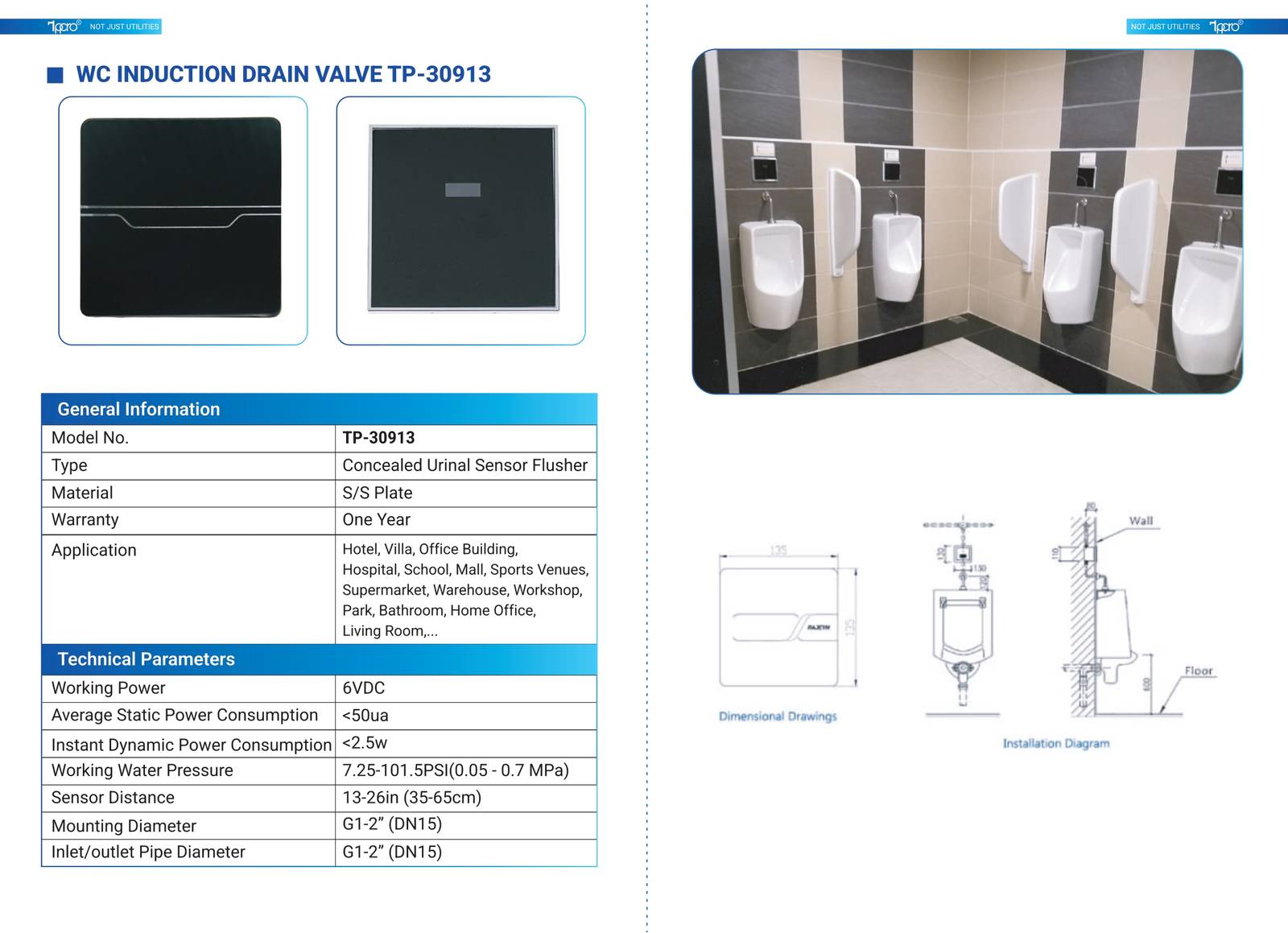 Thiết bị vệ sinh cảm ứng TPPRO Catalogue và Bảng giá mới nhất  /Page 10